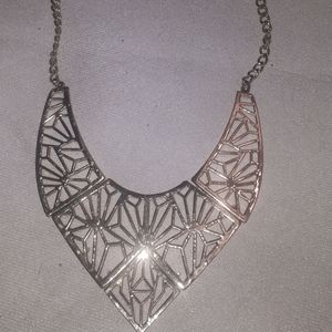 Geometric bib necklace